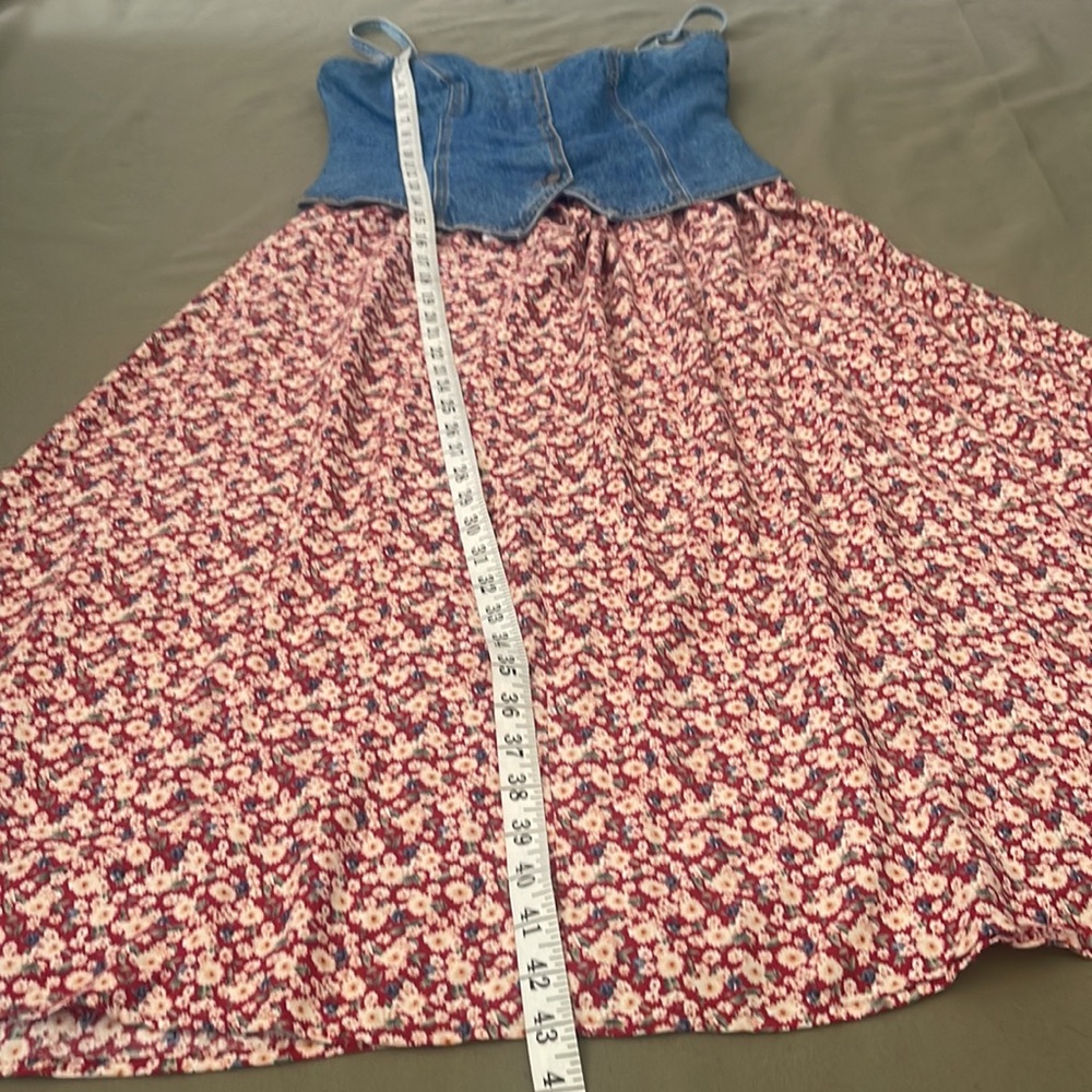 PARIS BLUES Originals, 💕  Vintage Denim Button-Up Corset Top sz 5 Womens DRESS - Picture 15 of 16